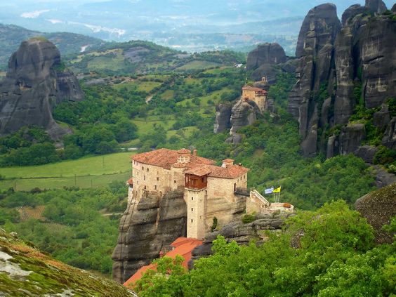 Greece, Grčija, Meteora, Kalabaka, Trikala, viseči samostani, monasteries on the top of the rock towers